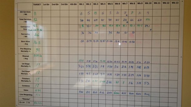 Figura 3. Rendimento semanal da unidade em Setembro de 2017.