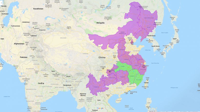 Las tres nuevas provincias afectadas son Hubei, Jiangxi y Fujian.
