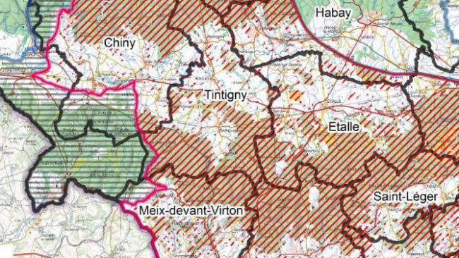 Mapa de las zonas con prohibición de la circulación a partir del 4 de octubre de 2019.