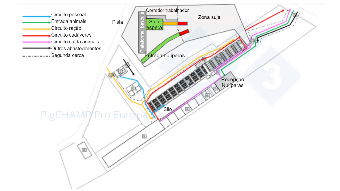 Figura 5. Proposta de biosseguran&ccedil;a em an&eacute;is inclu&iacute;da no relat&oacute;rio final como objectivo a m&eacute;dio / longo prazo
