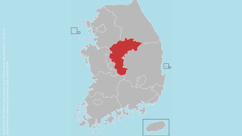 Provincia de Chungcheong del Norte en Corea del Sur.