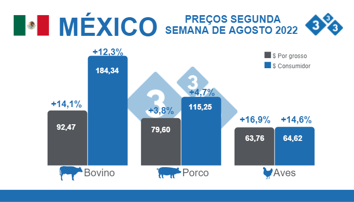 Figura 2. Preços segunda semana de Agosto de 2022 no México
