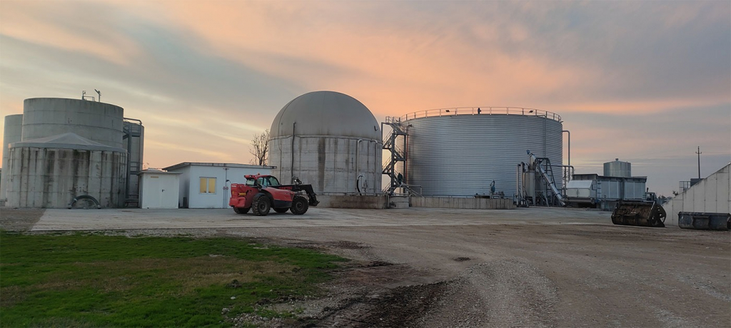 <p>Instalação de biogás.</p>