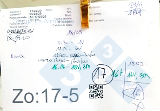Foto 10: Códigos QR nos cartões para facilitar a introdução de dados
