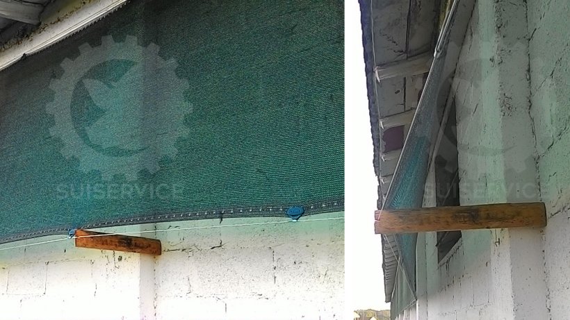 Tábua de madeira que afasta o tecido da parede para permitir uma maior ventilação.
