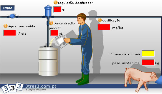 simulador de medicação na água