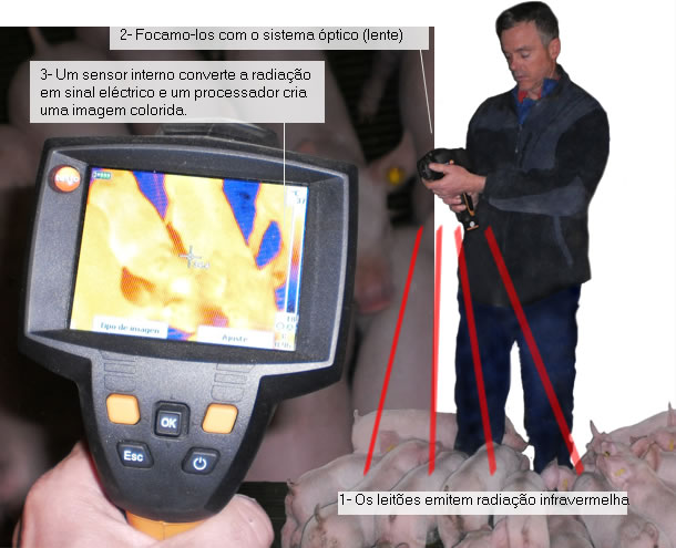 Como funciona a câmara termográfica