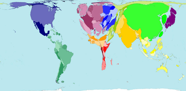 Mapa de consumo de carne mundial