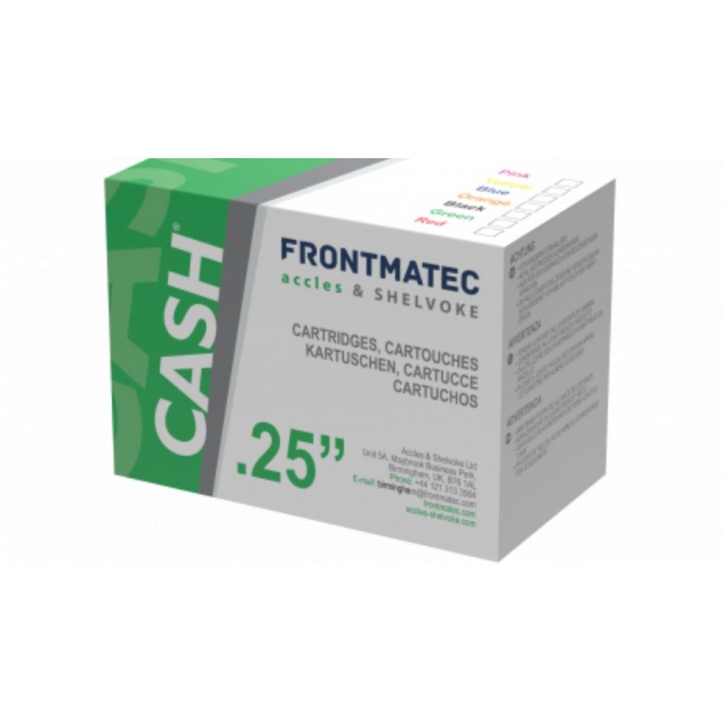 Cartucho preto calibre 25 para atordoamento em dinheiro em matadouro