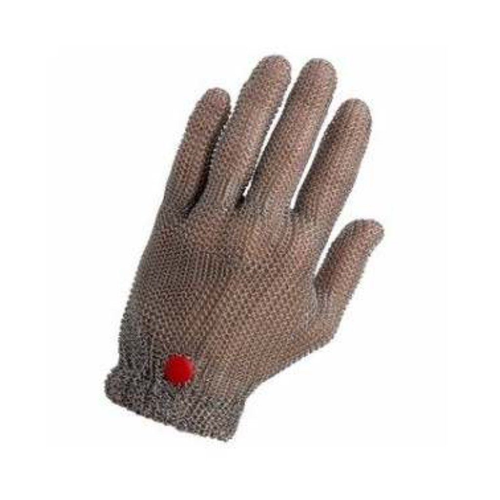 Luva curta de malha com fecho de mola