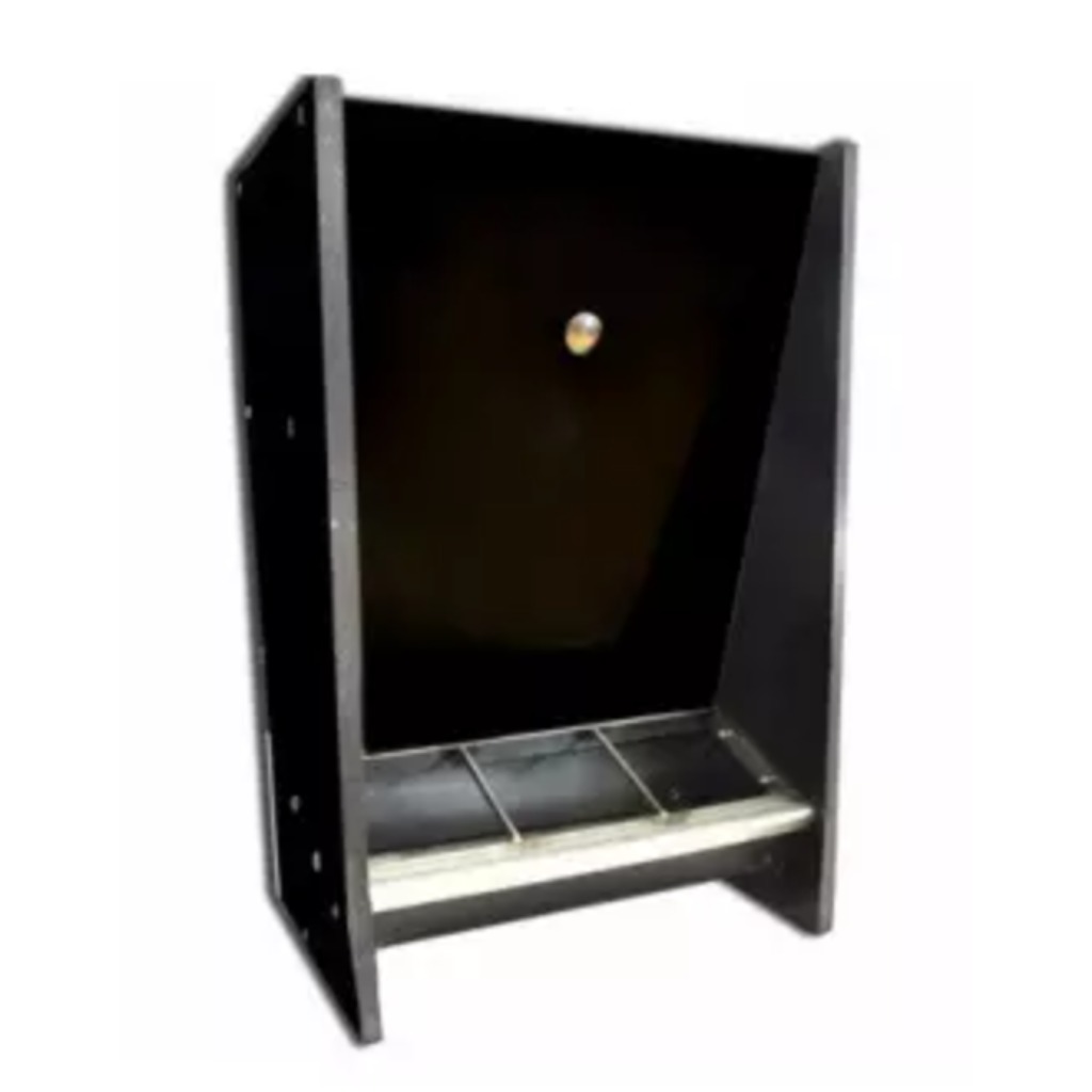 Tremonha de polietileno FM com 3 bocas duplas para engorda de suínos 338 L