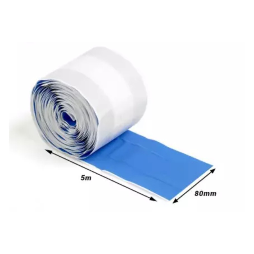 Rotolo di cerotti rilevabili blu 80 mm x 5 m