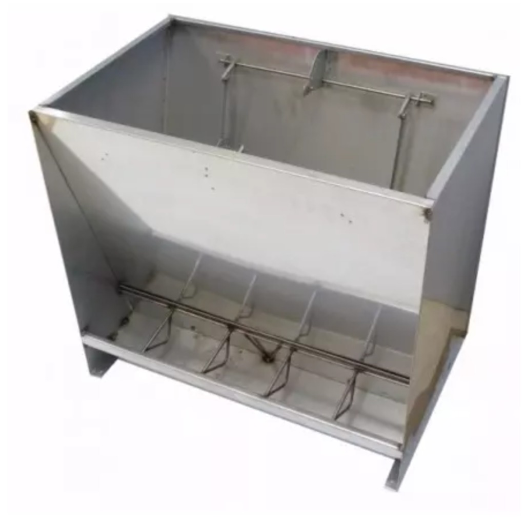 Tremonha FM em aço inoxidável com 5 aberturas duplas