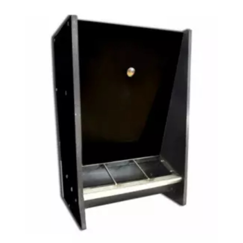 Tremonha de polietileno FM com 3 bocas simples para engorda de suínos 169 L