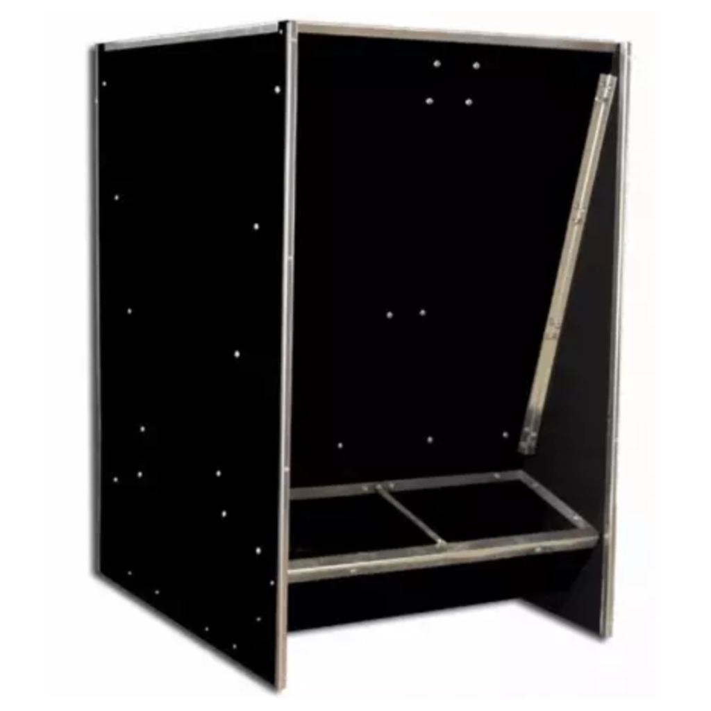 Tramoggia in polietilene FM con due doppie bocche per suini da ingrasso, 224 L