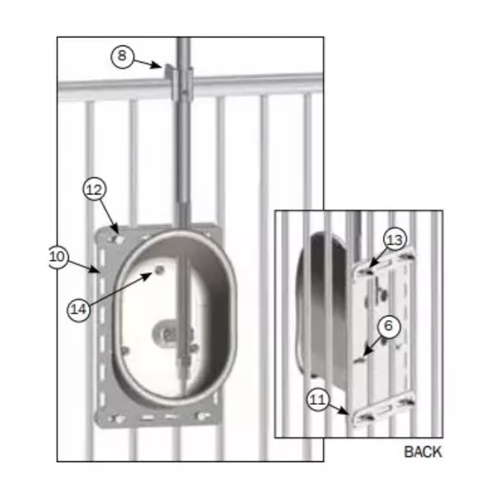 Kit de montagem ACO Funki para bebedouros individuais Drik-O-Mat e Multi-Drinker em bares