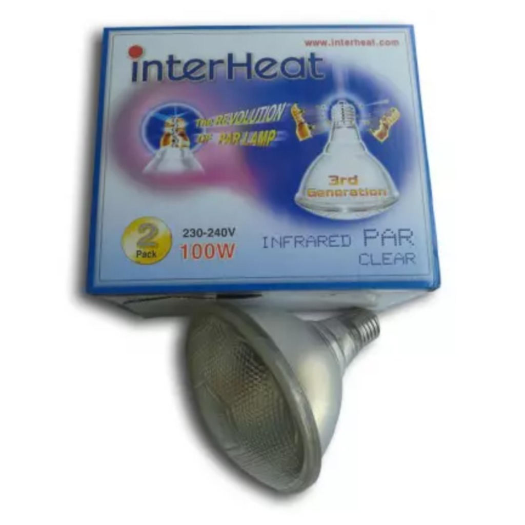 Lâmpada PAR branca Interheat 100W 2 peças