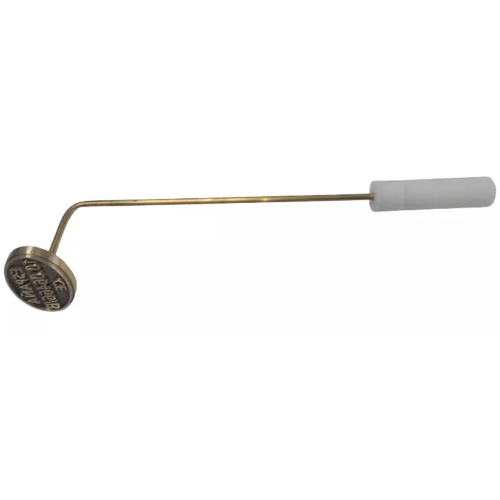 Carimbo de bronze para marcação de fogo 30cm com haste soldada