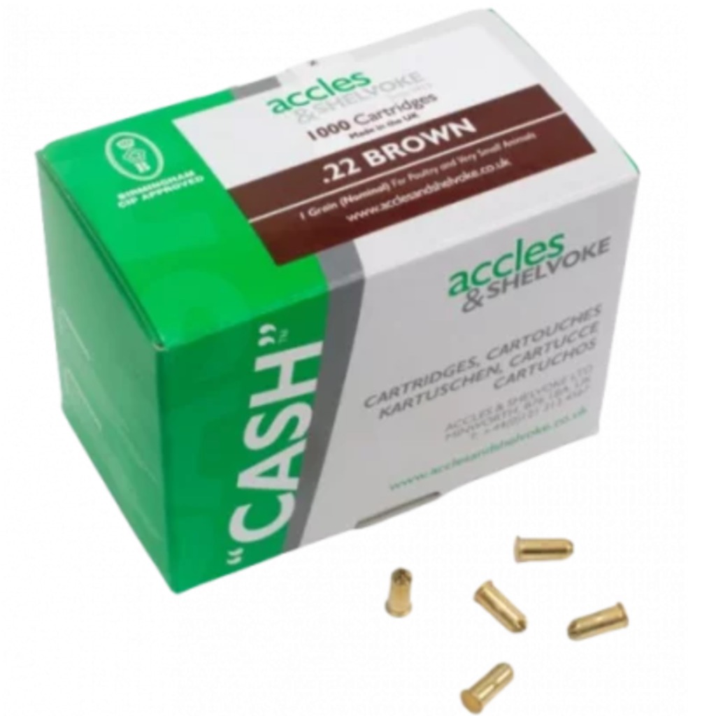 Cartucho de choque calibre 22 CASH - marrom