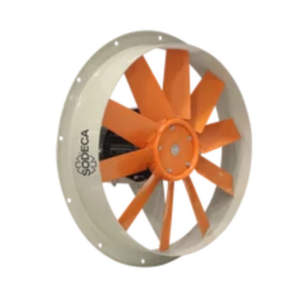 Ventiladores helicoidais trifásicos de parede Sodeca HCH com grande robustez