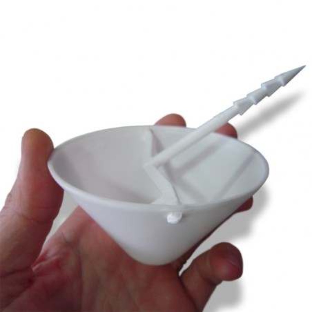 Coletor de gordura de presunto basculante com copo e espeto