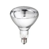 Lâmpada Philips aquecimento, 250 watt, branca ou encarnada (HG) (10 un) Lâmpada Philips aquecimento, 250 watt, branca ou encarnada (HG) (10 un)