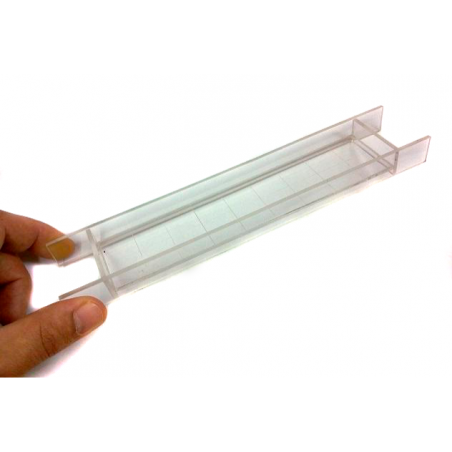 Caixa rectângular de 180x40 mm en metacrilato transparente